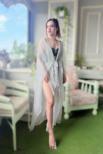 Faina Silver Metallic Cover-Up
