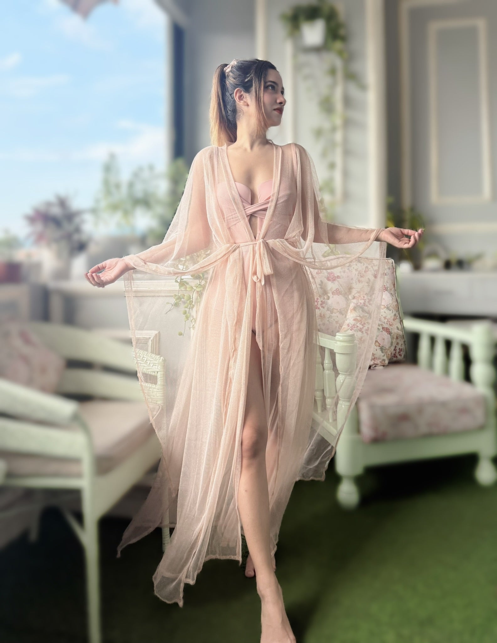 Faina Rose Gold Metallic Cover-Up